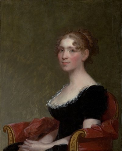 Rouva Charles Davis (Eliza Bussey) (1783–1841), n. 1808–1809 (öljy puulevylle) tekijältä Gilbert Stuart