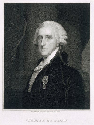 Thomas McKeanin muotokuva, kaiverrus Thomas B. Welch (1814-74) tekijältä Gilbert Stuart