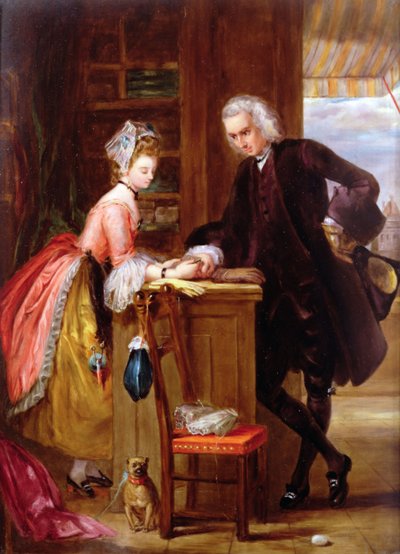 Yorick and the Grisette, elokuvasta Sternes A Sentimental Journey (posliini) tekijältä Gilbert Stuart after Newton