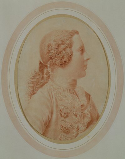 Muotokuva Charles Edward Stuartista, alias "Bonnie Prince Charlie" (1720-88) (punainen liitu) tekijältä Giles Hussey