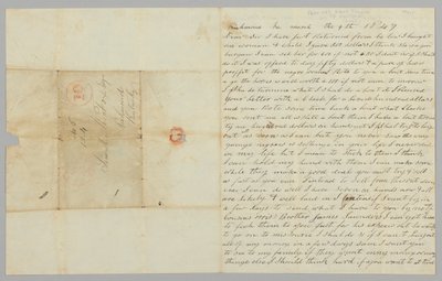 Giles Saundersin kirje Samuel Foxille koskien orjakauppaa, 9. maaliskuuta 1847. tekijältä Giles Saunders