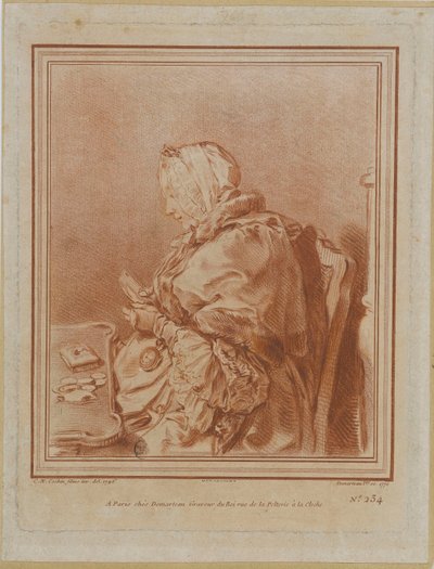 Madame Geoffrinin muotokuva 1699-1777, 1770. tekijältä Gilles Demarteau