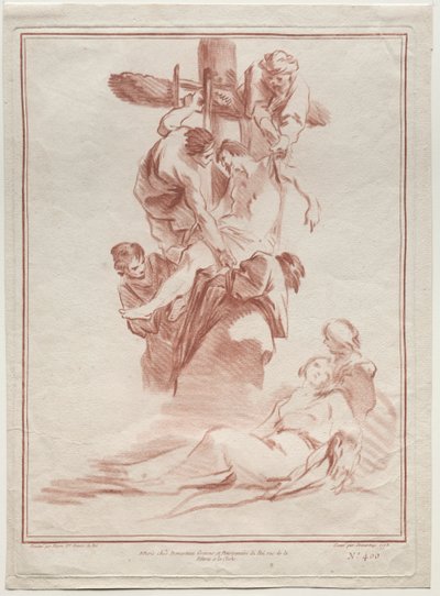 Laskeutuminen ristiltä, 1773. tekijältä Gilles Demarteau