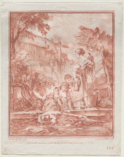 Pesukone, 1767. tekijältä Gilles Demarteau