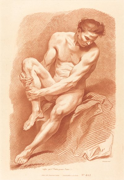 Akatemia tekijältä Gilles Demarteau, the Elder after Carle Van Loo