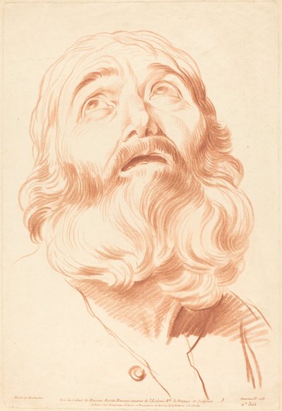 Miehen pää tekijältä Gilles Demarteau, the Elder after Edme Bouchardon