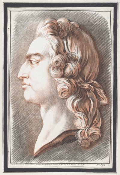 Ludvig XV tekijältä Gilles Demarteau, the Elder, after Jean François Clermont