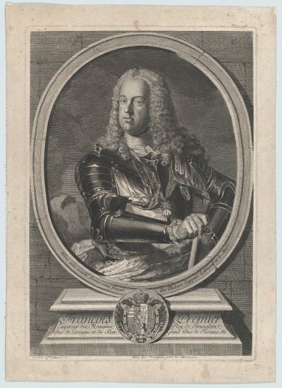 Francis I:n muotokuva, n. 1745. tekijältä Gilles Jacques Petit