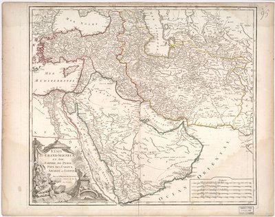 Suurherran valtiot Aasiassa - Persian valtakunta, Usbekien maa, Arabia ja Egypti tekijältä Gilles Robert De Vaugondy