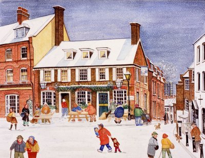 Valkoinen karhu, Hampstead, 1990 (akvarelli paperille) tekijältä Gillian Lawson