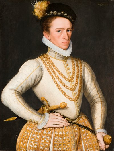 Tuntemattoman jalon miehen muotokuva, 1575. tekijältä Gillis Claeissens