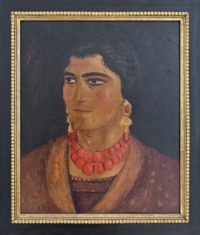 Nainen Ciociariasta, n. 1930 (öljy paneelille) tekijältä Gino (1904-33) Bonichi