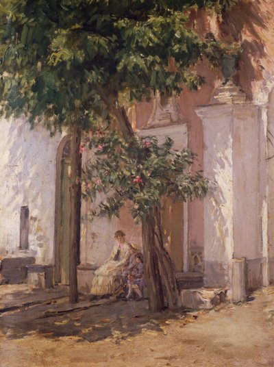 Villa Garzoni, Gioacchino Toma (1836-1893), maalaus. tekijältä Gioacchino Toma