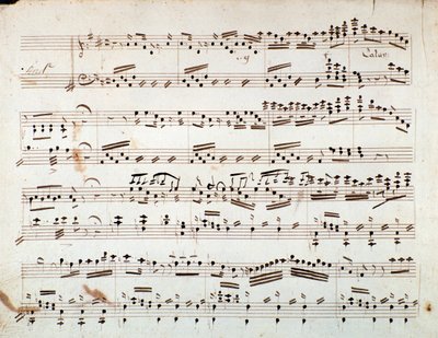 Ensimmäinen sivu nuotteja Gioacchino Rossinin oopperan Otellon supistetun sinfonian pianolle tekijältä Gioachino Rossini