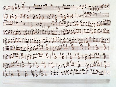 Sivu viulumusiikkia Gioacchino Rossinin sinfoniaa varten tekijältä Gioachino Rossini