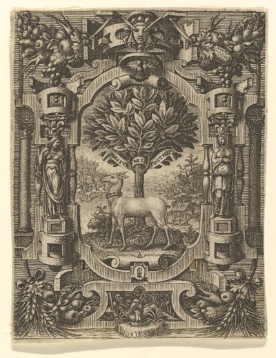 Lucrezia Gonzagan tunnus, ennen vuotta 1566. tekijältä Giorgio Ghisi