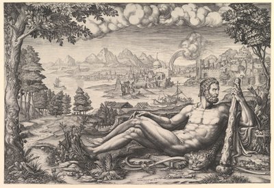 Herkules lepää työstään, 1567. tekijältä Giorgio Ghisi
