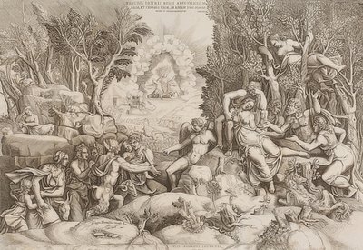 Cephalus suree Prokrista (Giulio Romanon piirustuksen perusteella, katso kuva numero 27883) tekijältä Giorgio Ghisi