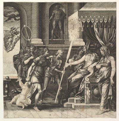 Apellesin roisto, 1560. tekijältä Giorgio Ghisi