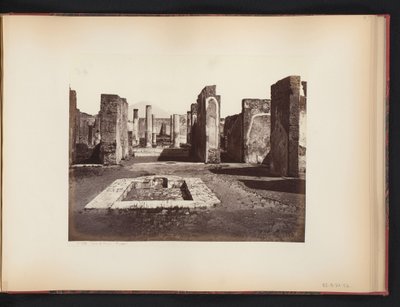 Näkymä Casa di Pansan raunioista Pompejissa, Italiassa Casa di Pansa (Pompeji) (otsikko esineessä) tekijältä Giorgio Sommer (attributed to)
