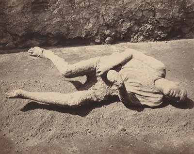 Ihmisen valettu, Pompeji,1873 (kuva) tekijältä Giorgio Sommer