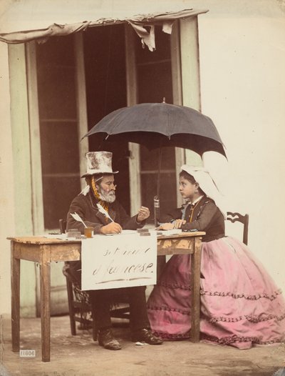 Julkinen kirjailija, Napoli,1865-1870 (kuva) tekijältä Giorgio Sommer