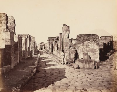 Strada di Sallustio, Pompei (Sallustion katu, Pompeji),c. 1870 (kuva) tekijältä Giorgio Sommer