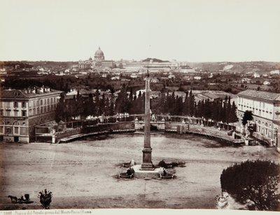 Näkymä Piazza del Popololle Pinciolta (tai Pinciano-kukkulalta), Rooma tekijältä Giorgio Sommer