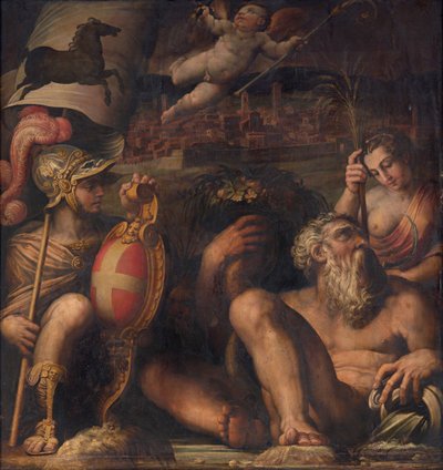 Arezzon allegoria, 1563-1565 tekijältä Giorgio Vasari
