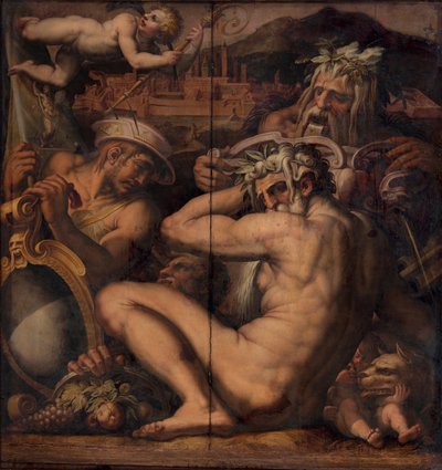 Borgo San Sepolcron ja Anghiarin allegoria, 1563-1565 tekijältä Giorgio Vasari