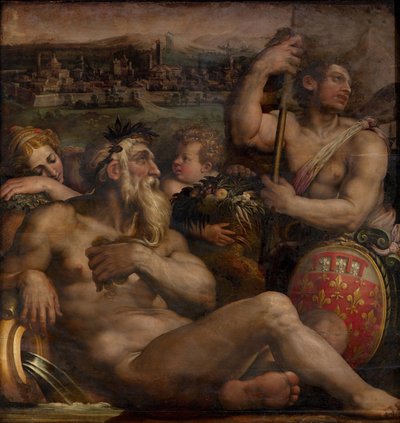 Praton allegoria, 1563-1565 tekijältä Giorgio Vasari