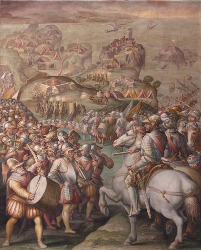 Porto Ercolen vangitseminen, 1568-1570 tekijältä Giorgio Vasari
