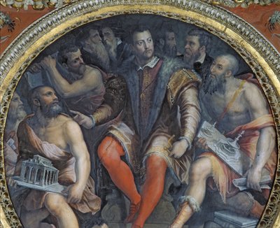 Cosimo I ja hänen taiteilijansa, Sala di Cosimo I:stä (katso myös 274610) tekijältä Giorgio Vasari