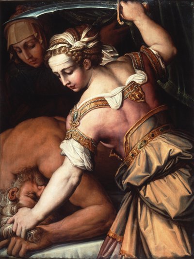 Judith ja Holofernes, noin 1554 (öljy paneelille). tekijältä Giorgio Vasari