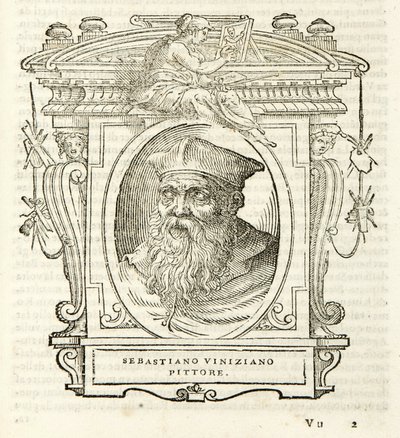 Milano, Biblioteca Braidense, Vite de piv excellent, Giorgio Vasari 1568, Sebastian Viniziano tekijältä Giorgio Vasari
