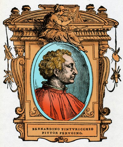 Pinturicchion muotokuva (Bernardino di Betto Bardi tekijältä Giorgio Vasari