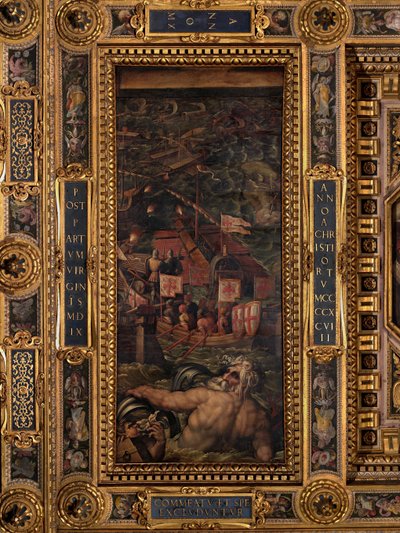 Meritaistelu Firenzen ja Pisansin välillä tekijältä Giorgio Vasari