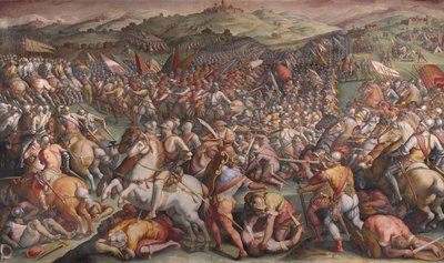 Marcianon taistelu Val di Chianassa, 1570-1571 tekijältä Giorgio Vasari