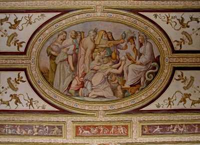 Myytti Ceresistä, yksityiskohta Altovitin katosta, 1553 fresko tekijältä Giorgio Vasari