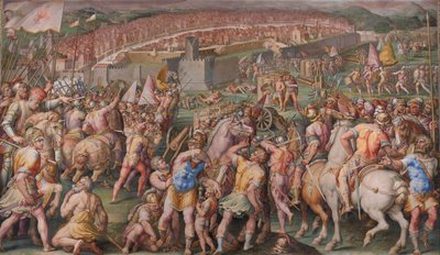 Stampacen linnoituksen myrsky Pisassa, 1568-1571 tekijältä Giorgio Vasari