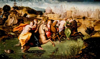 Tiberin ylitys (maalaus) tekijältä Giorgio di (1500-1559) Giovanni