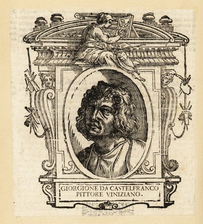 Giorgionen muotokuva, italialainen venetsialaisen koulukunnan taidemaalari korkearenessanssin aikana Venetsiasta, noin 1477-1510 tekijältä after Giorgione