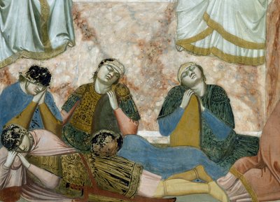 Kristuksen ylösnousemus, yksityiskohta Kristuksen elämästä ja kärsimyksestä, Giotto tekijältä Giotto (c.1266 1337)