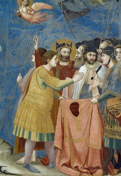 Ristiinnaulitseminen, yksityiskohta teoksesta Kristuksen elämä ja kärsimys, Giotto tekijältä Giotto (c.1266 1337)