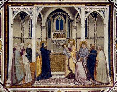 Esitys temppelissä (fresko tekijältä Giotto (c.1266 1337)