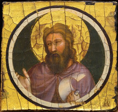 Giotto di Bondonen (1266-1377) Pyhä Johannes Kastaja. Tempera paneelissa, noin 1320, Ente Cassa di Risparmio, Firenze tekijältä Giotto (c.1266 1337)