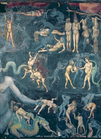 Viimeinen tuomio, n. 1305 (fresko) (65227:n yksityiskohta) tekijältä Giotto (c.1266 1337)