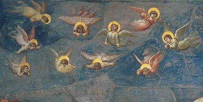 Yksityiskohta putista julkaisusta The Lamentation of Christ, n. 1305 tekijältä Giotto di Bondone