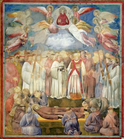 Pyhän Franciscuksen kuolema, 1297-1299 tekijältä Giotto di Bondone