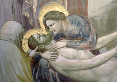 Valitusvirsi, yksityiskohta Madonnasta ja Kristuksesta, n.1305, fresko, yksityiskohta 56296:sta tekijältä Giotto di Bondone
